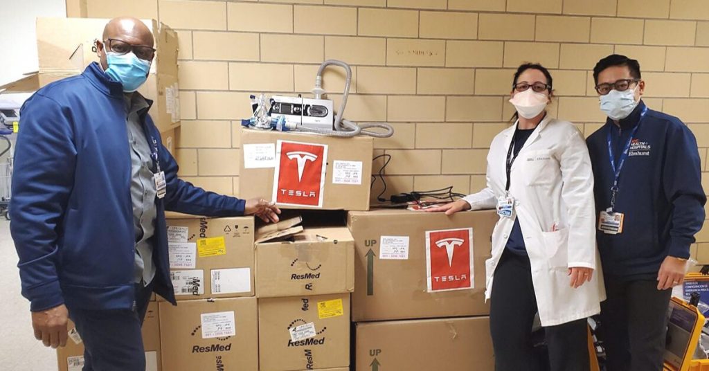 Tesla Donates Ventilators to New York