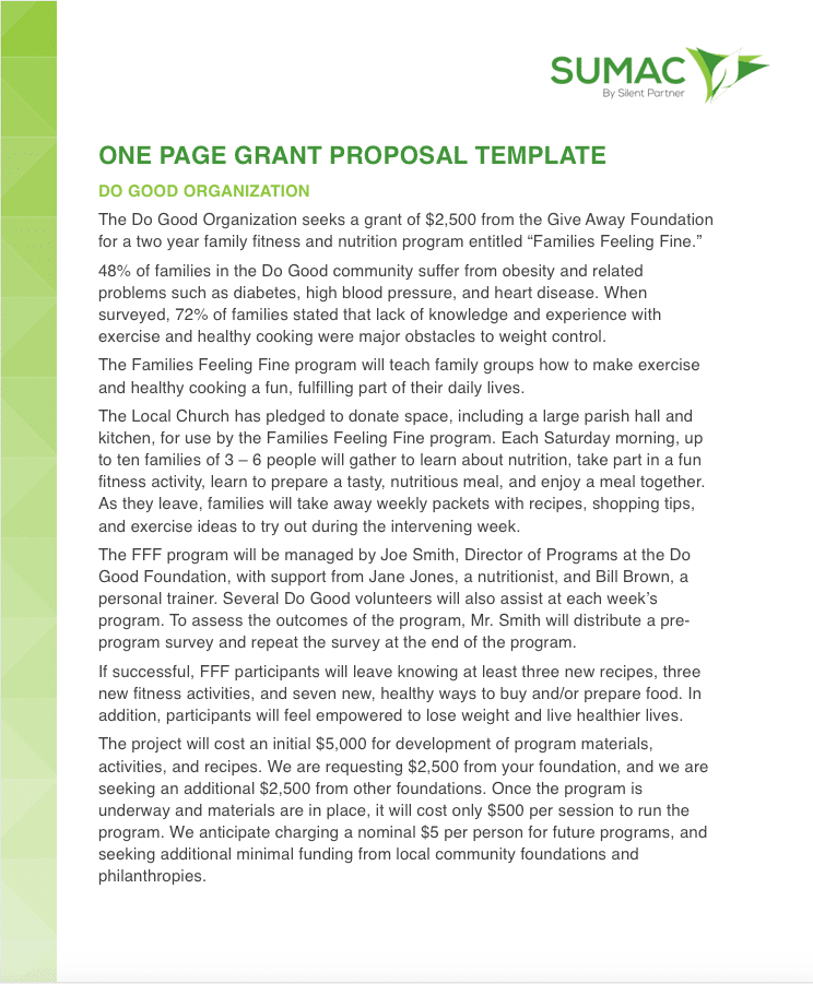 How To Write A Grant Proposal Template How To Write A Grant Proposal Template