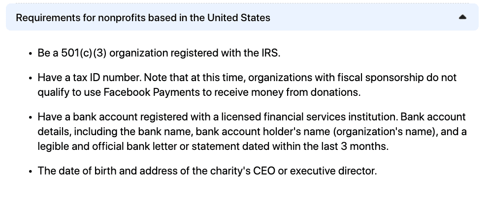 facebook-fundraising-requirements